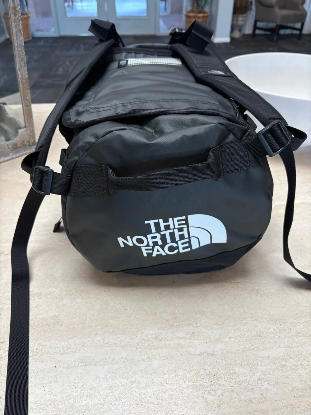 The North Face  Base Camp Duffle Weekender Backpack Bag Black almost New
